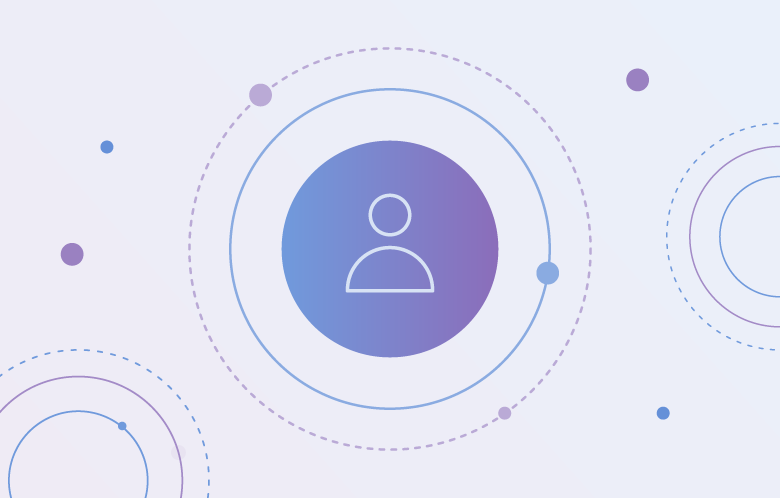Circle pattern with person icon