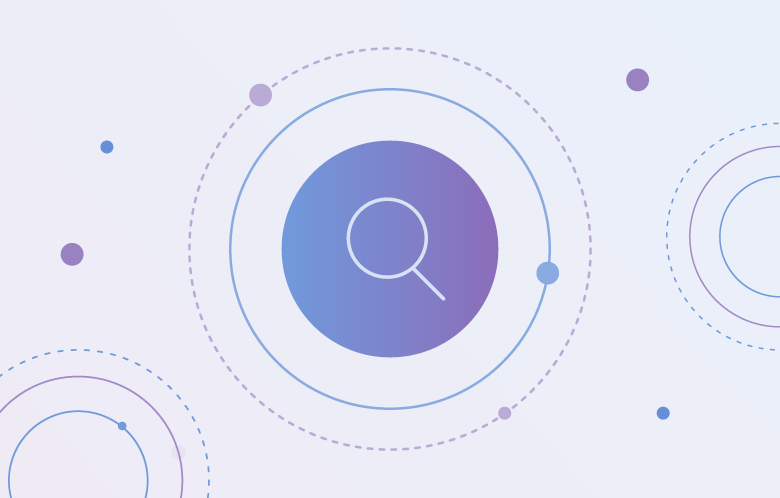 Circle pattern with search icon