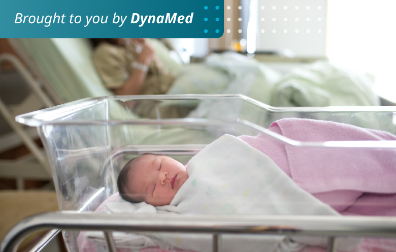 Photo of newborn baby in hospital