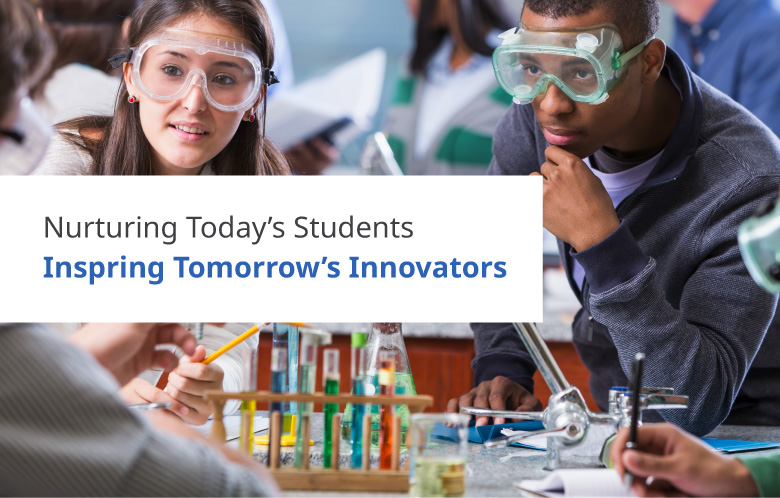 students working on a science experiment