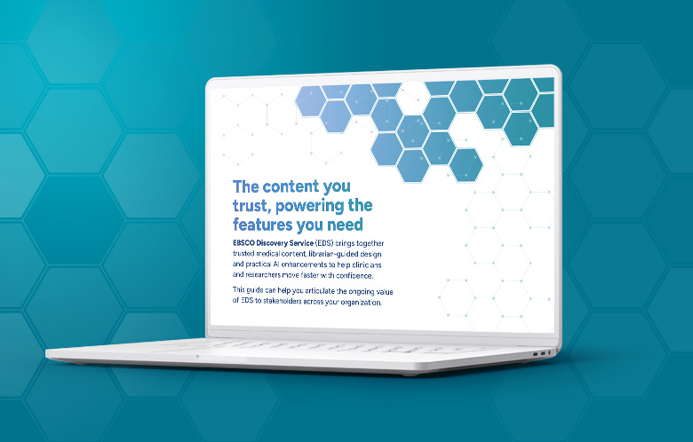 ebsco discovery service medical advantages guide on a laptop screen