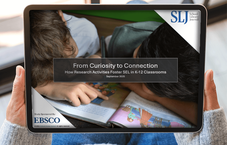 cover of SEL in K-12 Classrooms survey report on a tablet device
