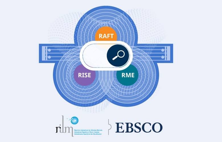 image of a musical staff twisting into three circles