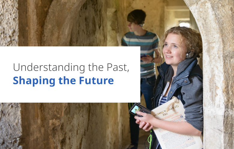 student on a historical field trip