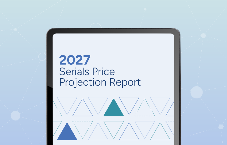 2027 Serials Price Projection Report cover in a tablet