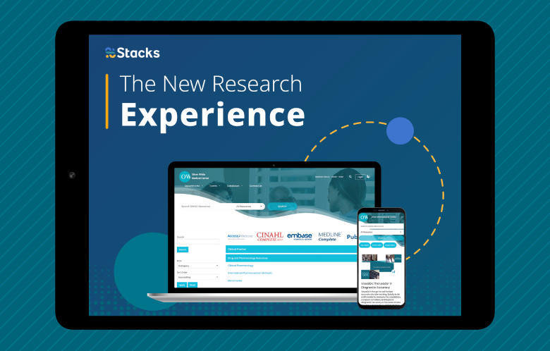 Cover of Stacks Healthcare eBrochure in tablet
