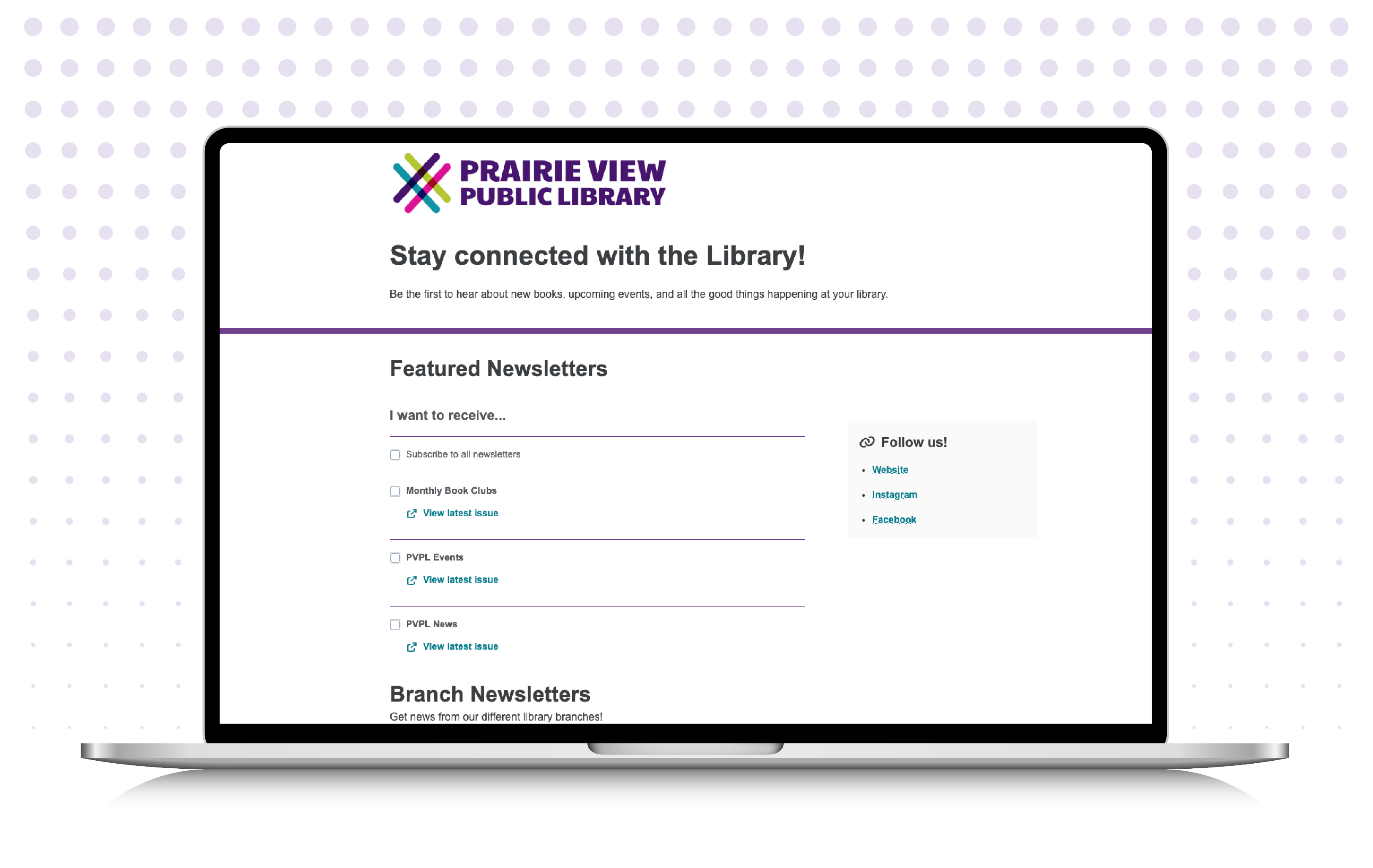 Image showing screenshot of new libraryaware optin page