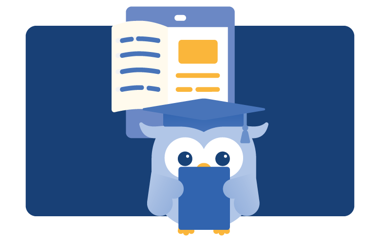 Ebby holding a tablet with large tablet reader 