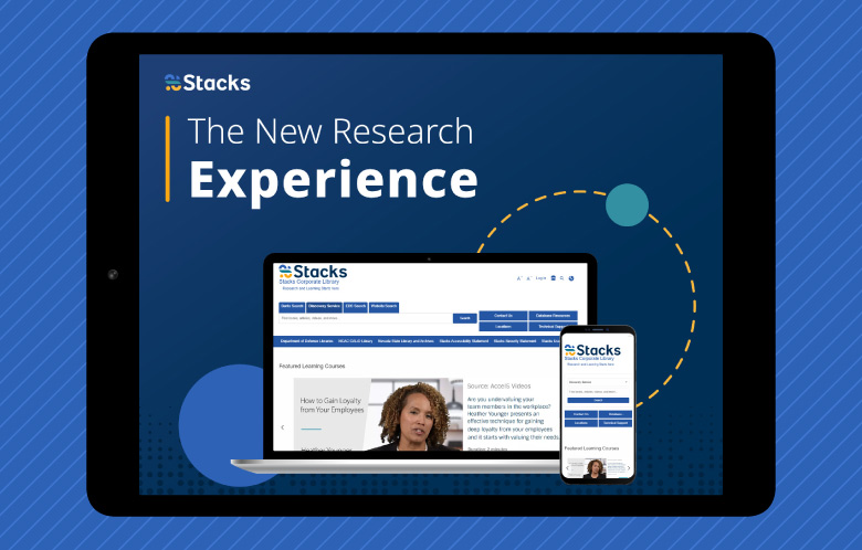 Cover of Stacks Corporate ebrochure in tablet