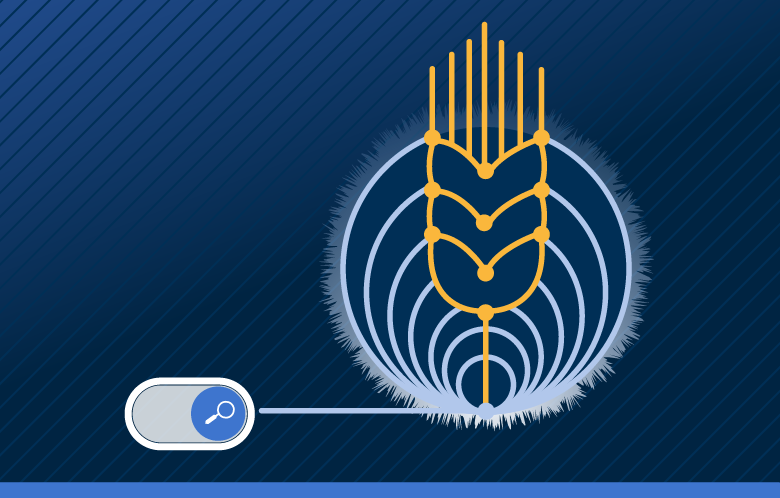 Image of switch connected to a digital piece of wheat