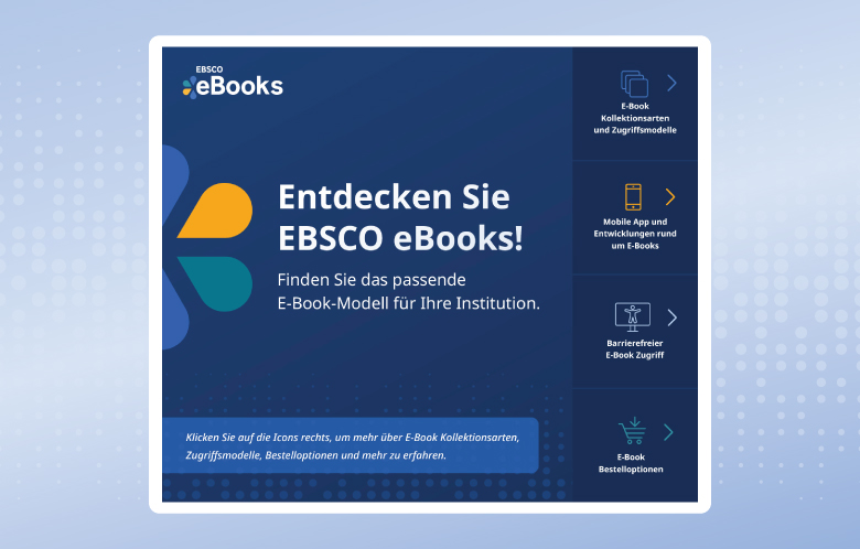 Cover der EBSCO eBook Broschüre