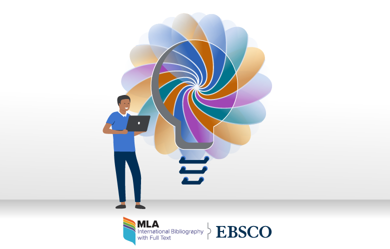 image of a student standing next to a doorway shaped like a light bulb