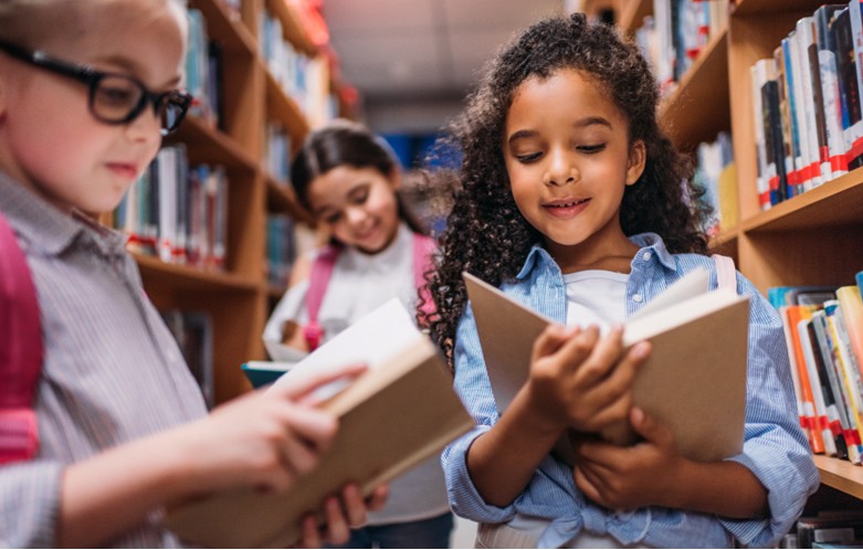 Image of children reading in a library