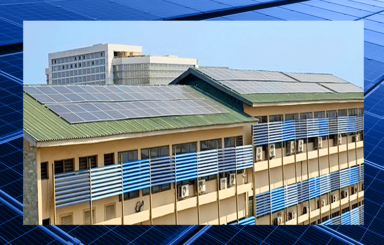 solar panels on a roof