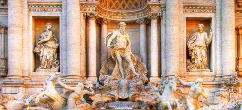 Trevi Fountain in Rome, Italy