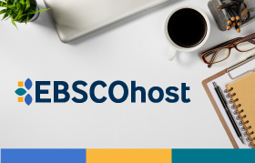 mesa de escritorio con logo de ebscohost