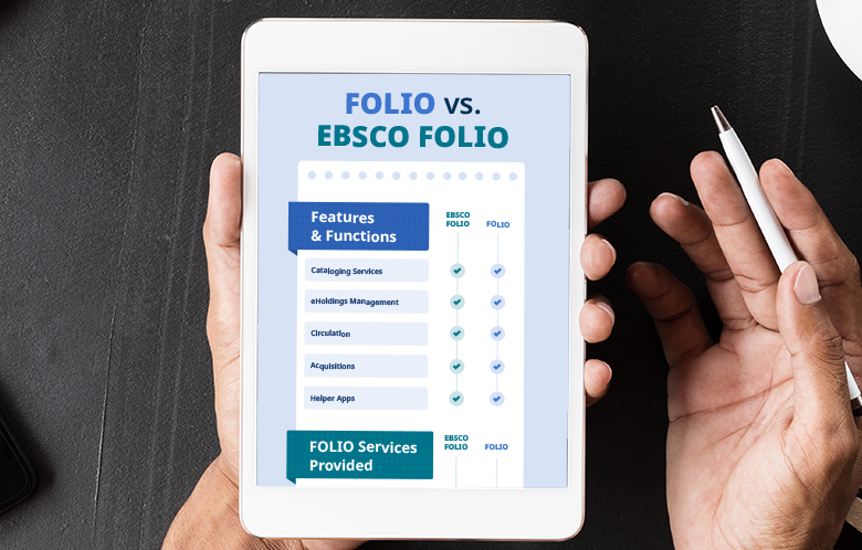 An illustrated checklist of FOLIO vs. EBSCO FOLIO