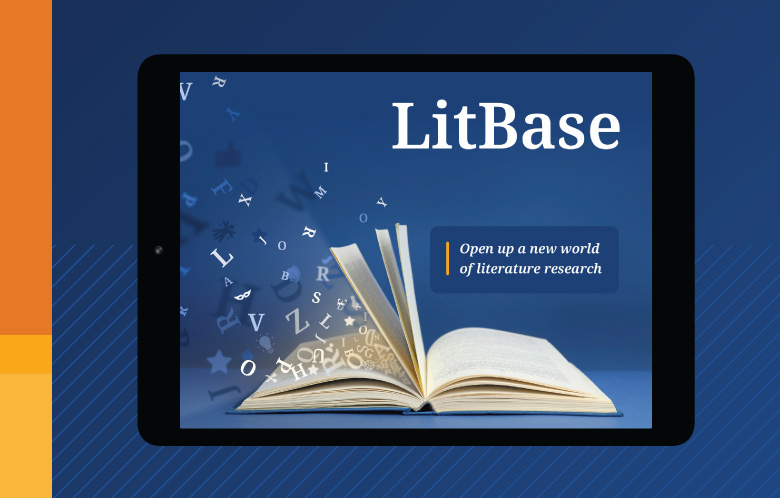 Cover of LitBase product guide in tablet