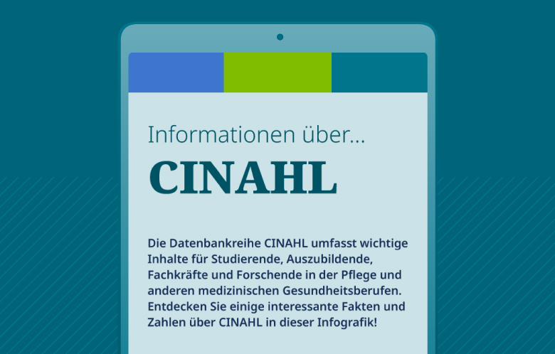 Screenshot of German CINAHL infographic in tablet