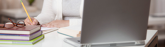 Woman browsing on the computer