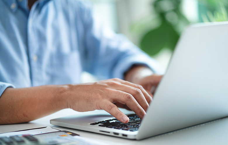 Person on a laptop