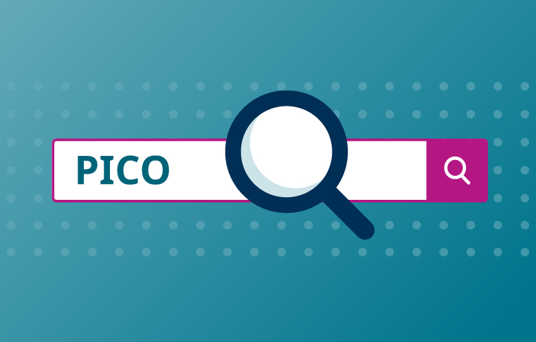search bar with PICO typed in with magnifying glass icon