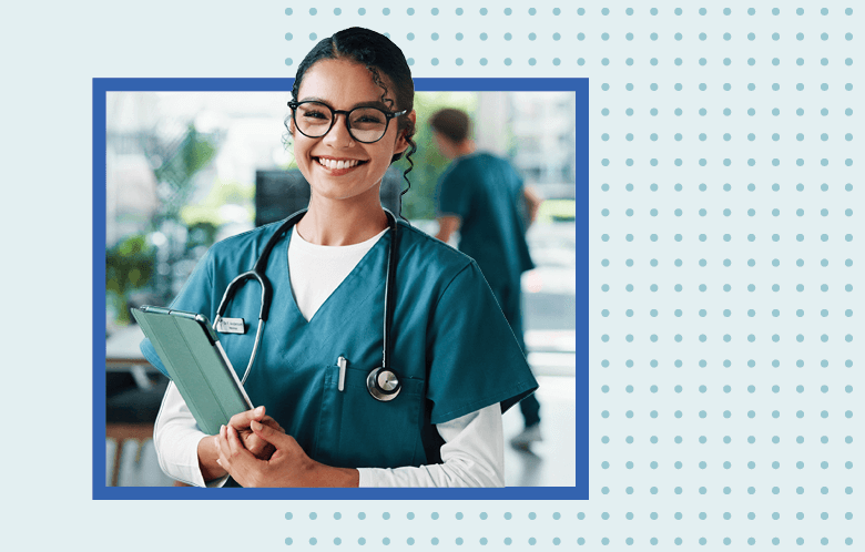 nurse holdinng a tablet device