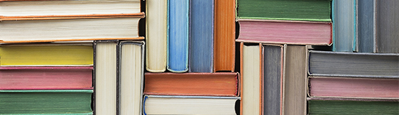 Colorful book spines