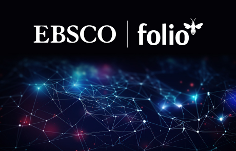 EBSCO | folio logo with abstract AI technology image
