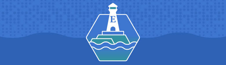 EBSCO User Group 2025 logo of a lighthouse on rocks and the sea